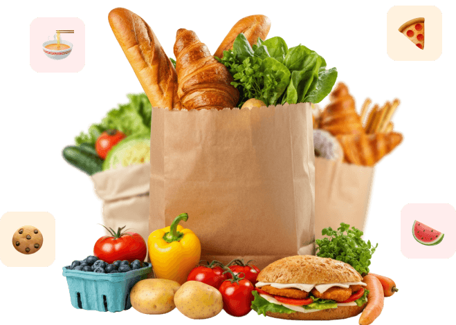 Паки з улюбленою їжею та продуктами за пів ціни